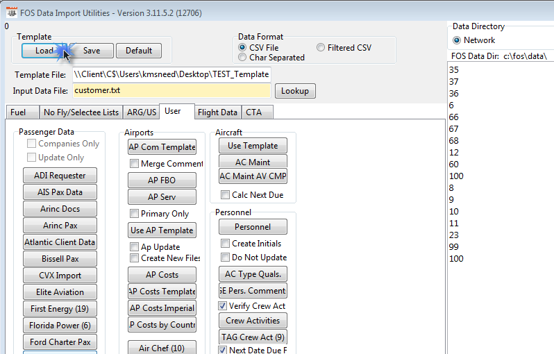 Creating A Custom Import Template And Importing – Flight Operations ...